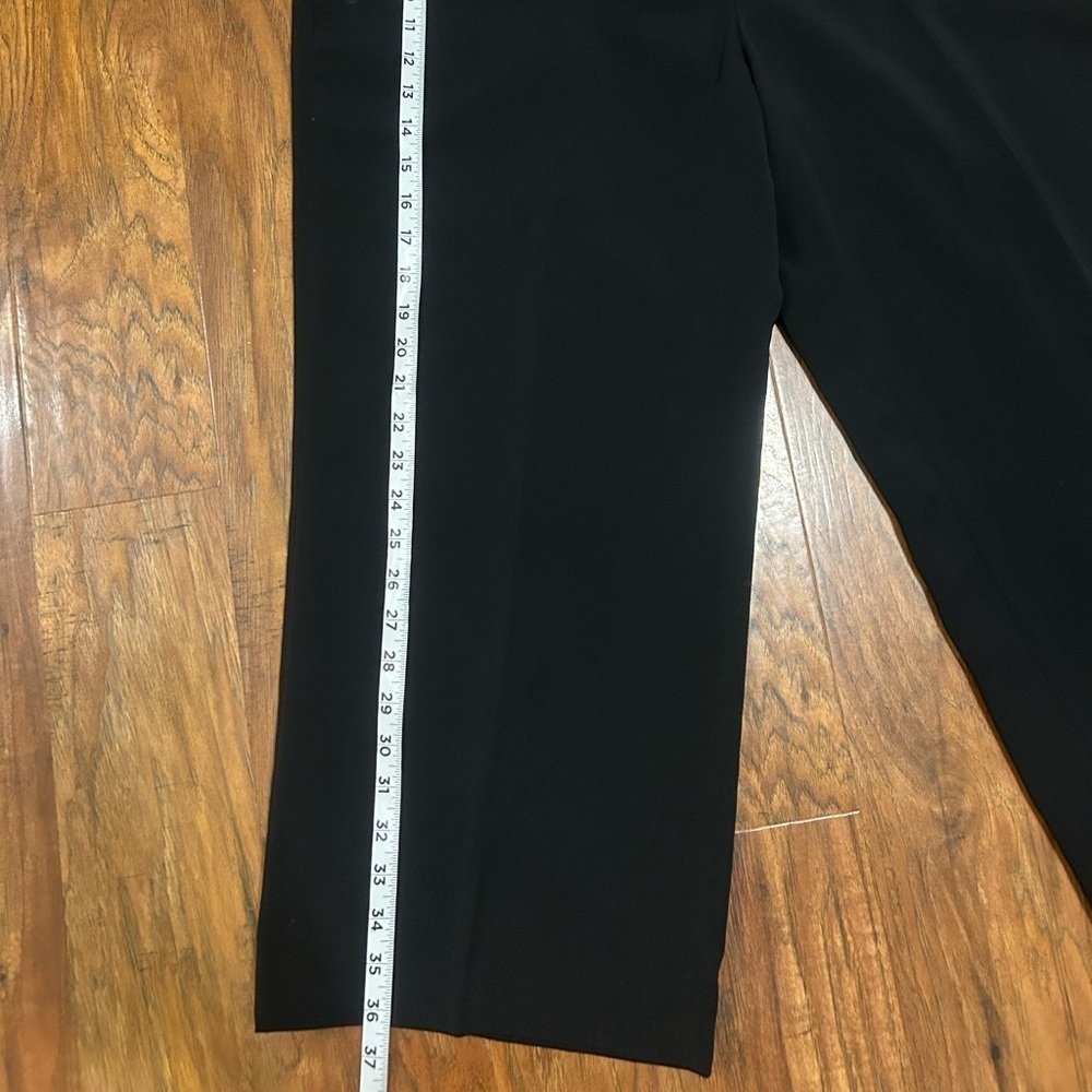 Casual Flowy Black Wide Leg Pants Plus-Size Curvy Businesswear Work - Picture 3 of 5